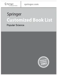 Customized Book List Popular Science