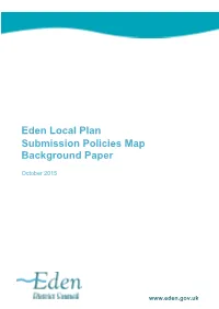 Eden Local Plan Submission Policies Map Background Paper