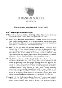 Newsletter Number 63 June 2011