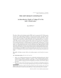 The Soft Budget Constraint