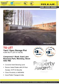 TO LET Yard / Open Storage Plot 4,000 SQ FT (371.61 SQ M)