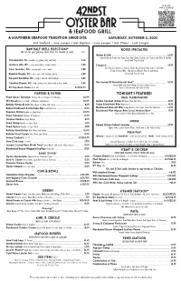 Tonight's Menu