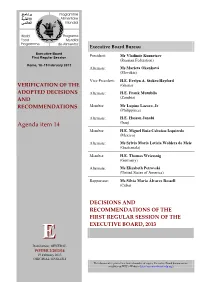 Verification of the Adopted Decisions And