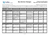 Bus Service Changes Registrations Within the West Midlands