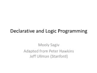 Declarative and Logic Programming