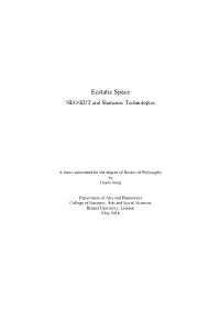 Ecstatic Space NEO-KUT and Shamanic Technologies