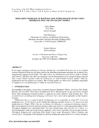 Simulation Modeling of Bottling Line Water Demand Levels Using Reference Nets and Stochastic Models