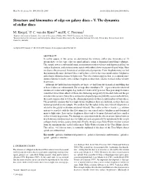 Structure and Kinematics of Edge-On Galaxy Discs – V. the Dynamics of Stellar Discs � M