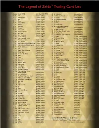 The Legend of Zelda™ Trading Card List