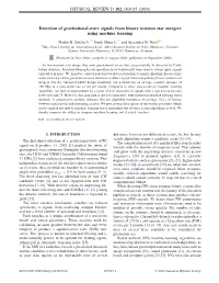 Detection of Gravitational-Wave Signals from Binary Neutron Star Mergers Using Machine Learning