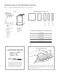 Introduction to Letterpress Printing