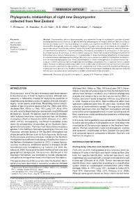 Phylogenetic Relationships of Eight New &lt;I