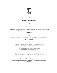 A Report on (Findings, Mismanagment, Criminality