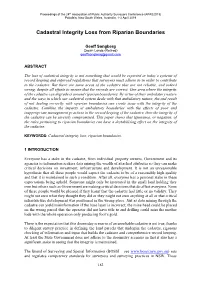 Cadastral Integrity Loss from Riparian Boundaries