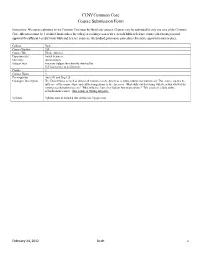 CUNY COMMON CORE Course Nomination Form