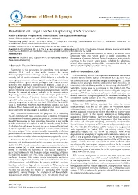 Dendritic Cell Targets for Self-Replicating RNA Vaccines Kenneth C