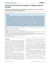 Functional and Genomic Analyses of Alpha-Solenoid Proteins