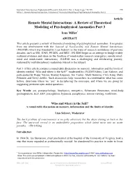 Remote Mental Interactions: a Review of Theoretical Modeling of Psychophysical Anomalies Part 3