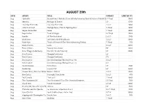 Rsd Drop List August