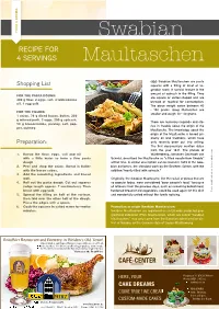 Swabian Recipe for 4 Servings Maultaschen