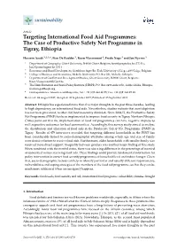 The Case of Productive Safety Net Programme in Tigray, Ethiopia
