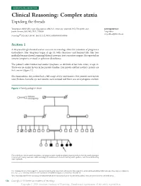 Clinical Reasoning: Complex Ataxia Unpicking the Threads