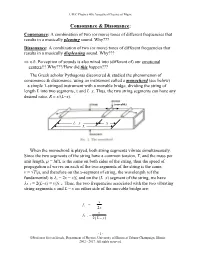 Consonance & Dissonance