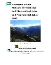Montana Forest Insect and Disease Conditions and Program Highlights
