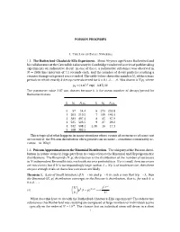 POISSON PROCESSES 1.1. the Rutherford-Chadwick-Ellis