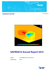 SAFIR2014 Annual Report 2014