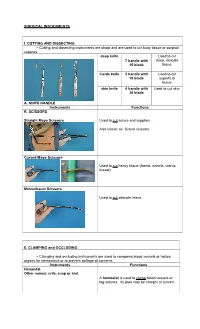 Surgical Instruments
