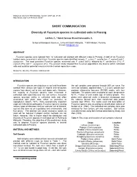 27 SHORT COMMUNICATION Diversity Of