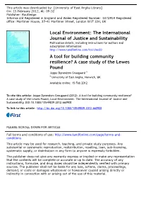 A Tool for Building Community Resilience?