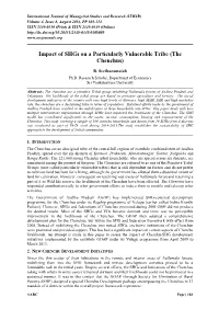 Impact of Shgs on a Particularly Vulnerable Tribe (The Chenchus)