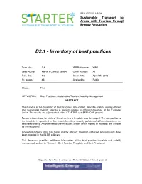 Inventory of Best Practices