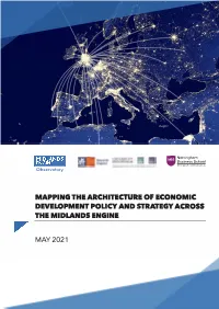 Mapping the Architecture of Economic Development Policy and Strategy Across the Midlands Engine Pan‐Region