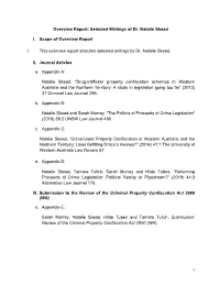 Overview Report: Selected Writings of Dr. Natalie Skead