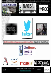 Navcis Freight Alerts and Updates Are Now Available Through Twitter - @Navcis UK - #Navcis Freight