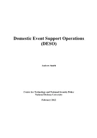Domestic Event Support Operations (DESO)