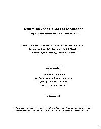 Dynamically Stable Legged Locomotion