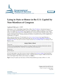 Lying in State Or Honor in the U.S. Capitol by Non-Members of Congress