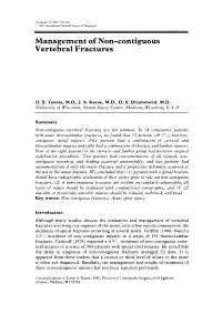 Management of Non-Contiguous Vertebral Fractures 101
