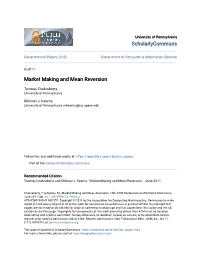 Market Making and Mean Reversion