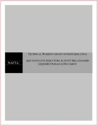 NAFTA Technical Working Group on Pesticides Quantitative Structure Activity Relationship Guidance Document