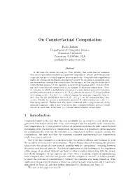 On Counterfactual Computation