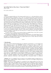 Peter Jordan Abstract ***** 1. Introduction Apart From