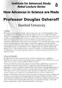 Professor Douglas Osheroff Stanford University