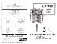 Regular Menu
