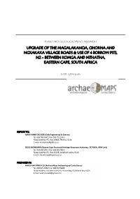 Upgrade of the Magalabanqa, Qhorha and Ng7aba7a
