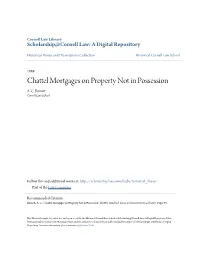 Chattel Mortgages on Property Not in Possession A